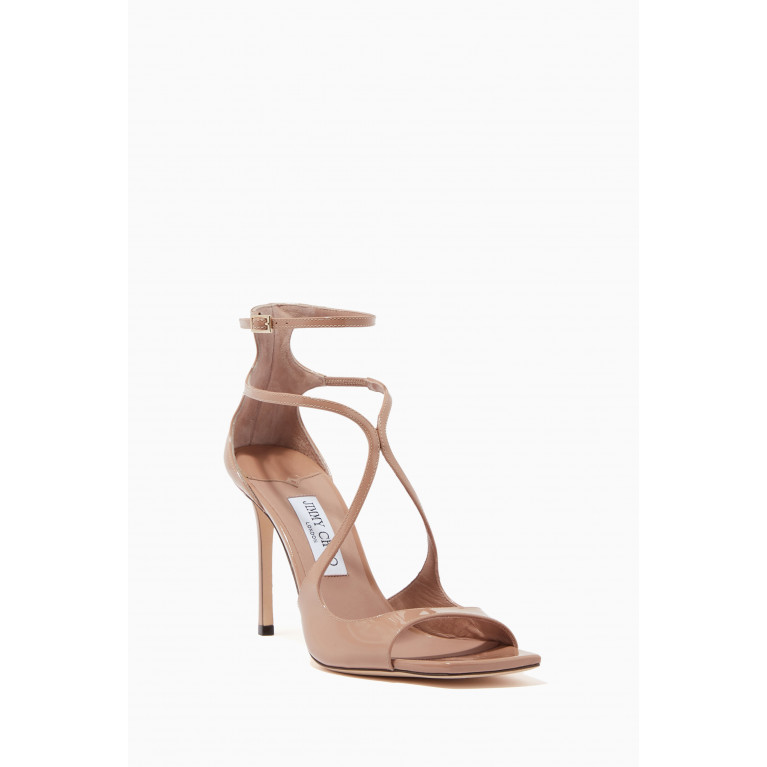 Jimmy Choo - Azia 95 Sandals in Patent Leather Pink