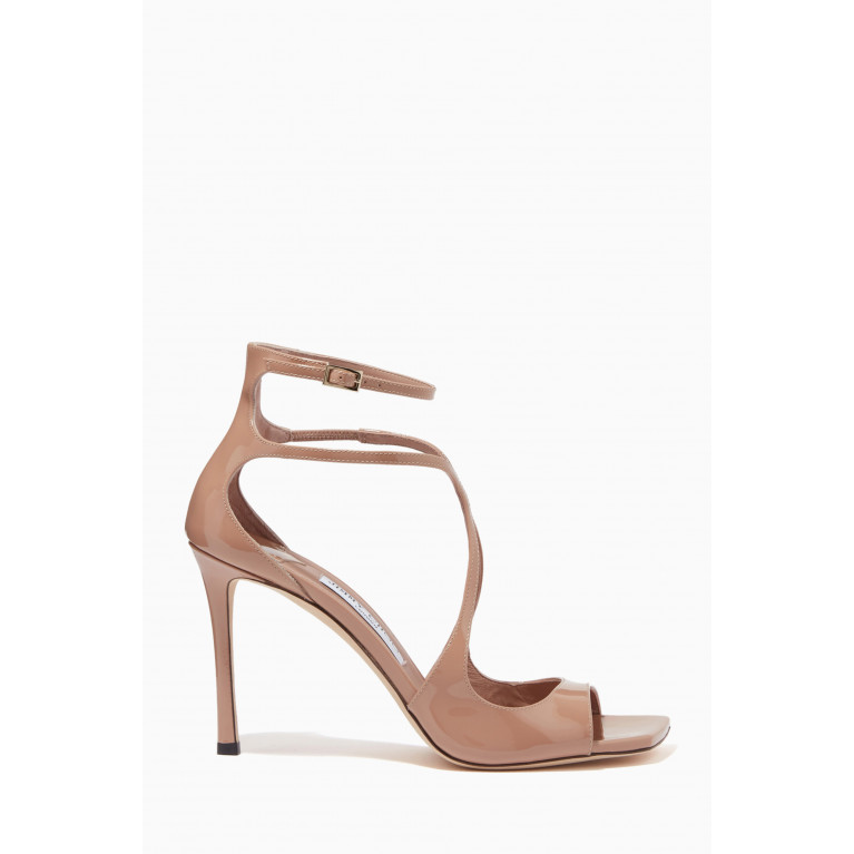 Jimmy Choo - Azia 95 Sandals in Patent Leather Pink
