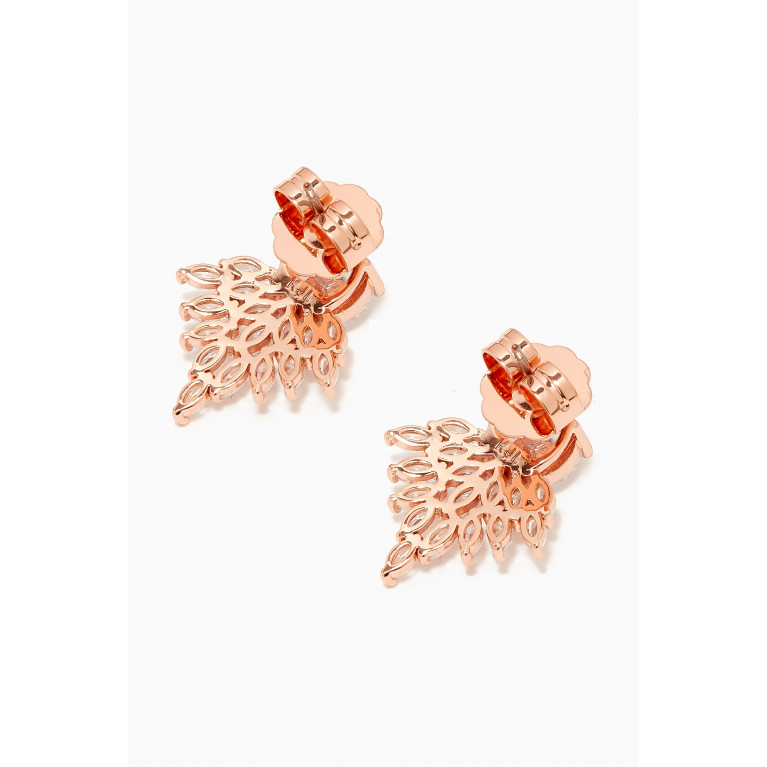 CZ by Kenneth Jay Lane - CZ Marquise Cut Drop Earrings Rose Gold