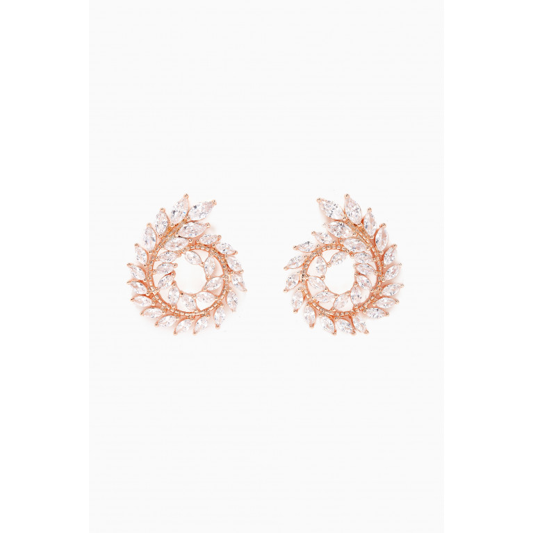 CZ by Kenneth Jay Lane - Marquis Spiral Earrings