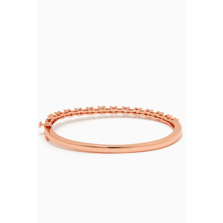 CZ by Kenneth Jay Lane - Pavé CZ Bangle in Rose Gold-plated Brass Rose Gold