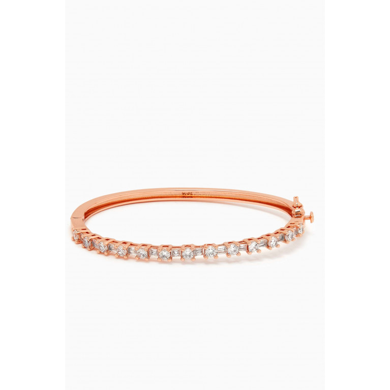CZ by Kenneth Jay Lane - Pavé CZ Bangle in Rose Gold-plated Brass Rose Gold