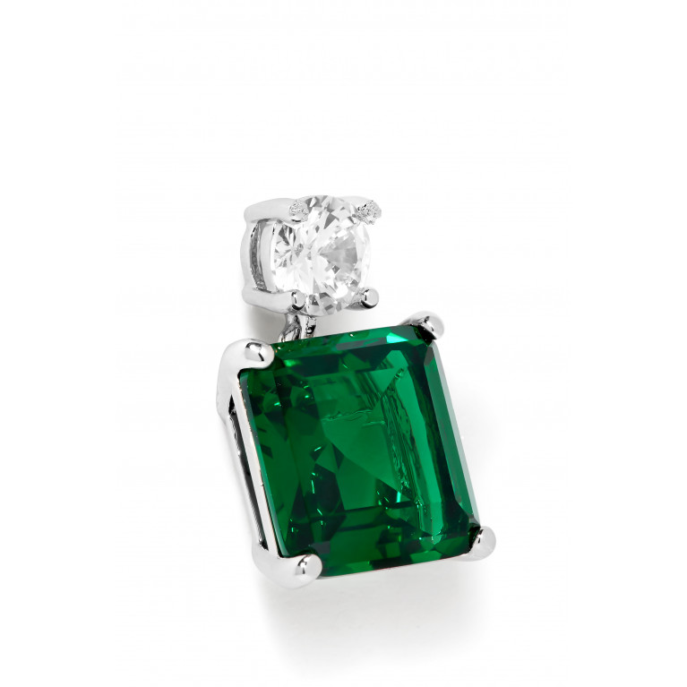 CZ by Kenneth Jay Lane - Princess Emerald Earrings Green