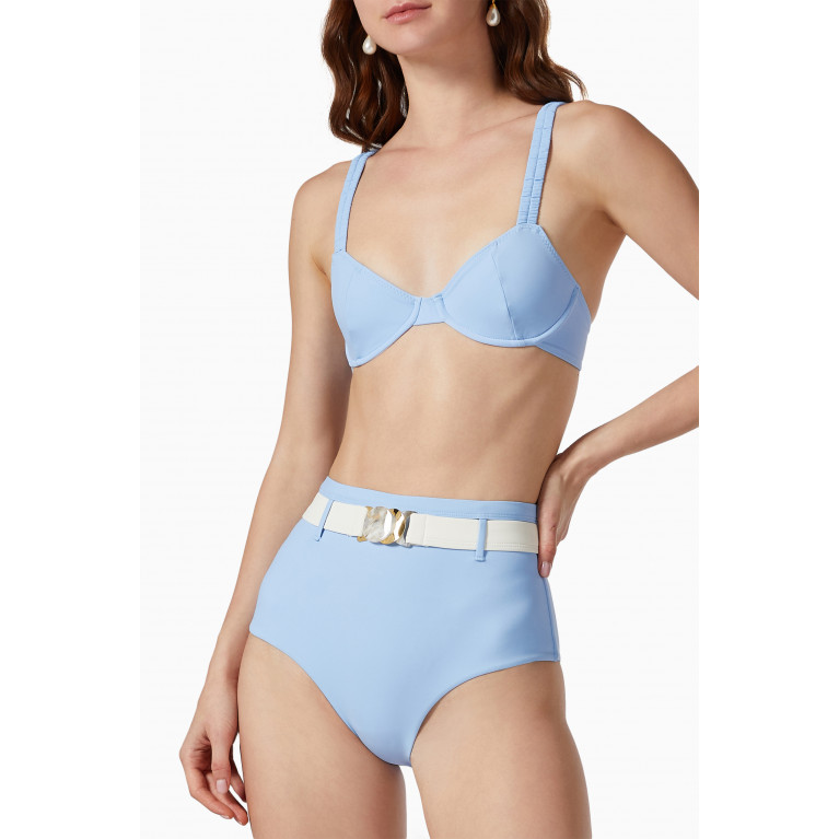 Palm Swimwear - Farrow Bikini Top in ECONYL® Blue