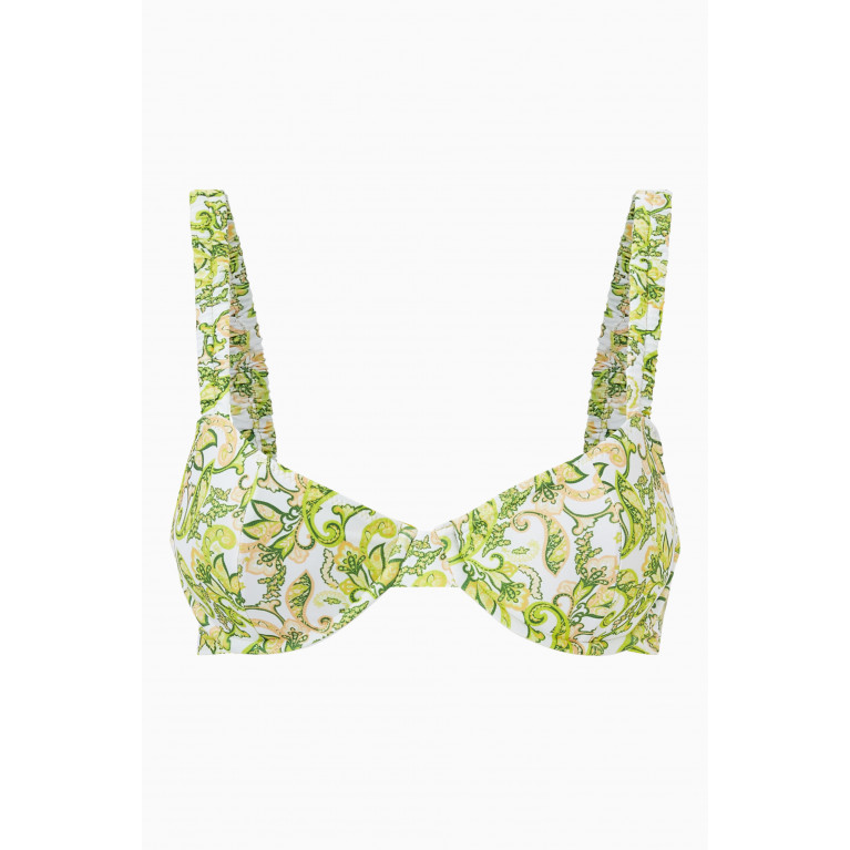 Palm Swimwear - Farrow Bikini Top in ECONYL® Green