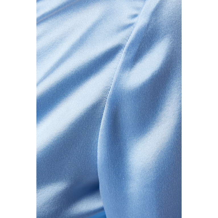 Palm Swimwear - Beegee Wrap Crop Top in Eco-silk Blue
