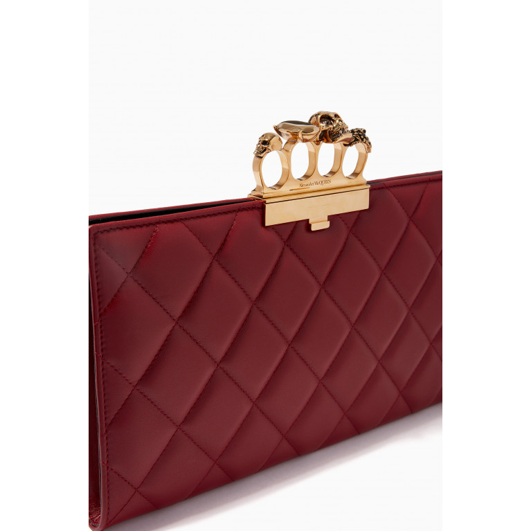 Alexander McQueen - Four Ring Flat Pouch in Quilted Nappa