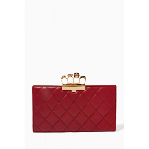 Alexander McQueen - Four Ring Flat Pouch in Quilted Nappa