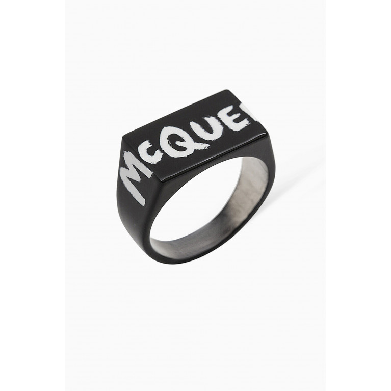 Alexander McQueen - Logo Graffiti Ring