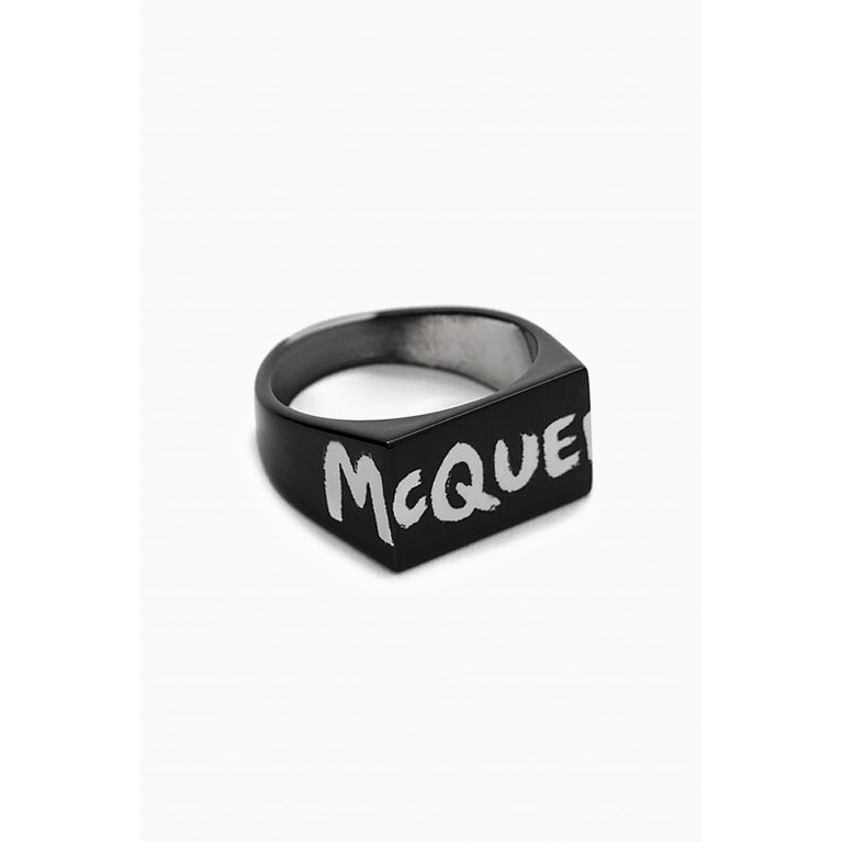 Alexander McQueen - Logo Graffiti Ring