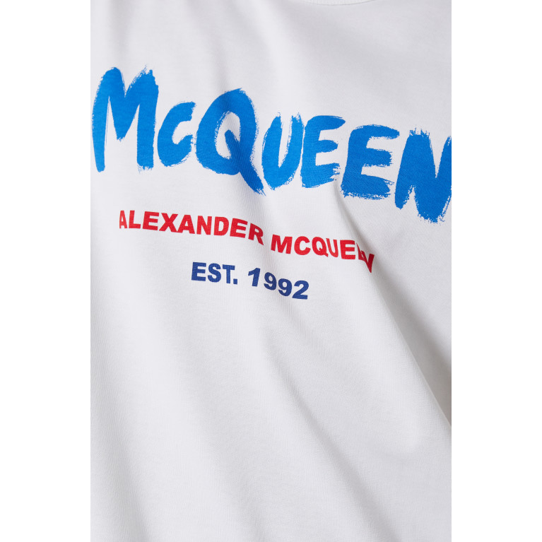Alexander McQueen - McQueen Graffiti T-shirt in Organic Light Jersey