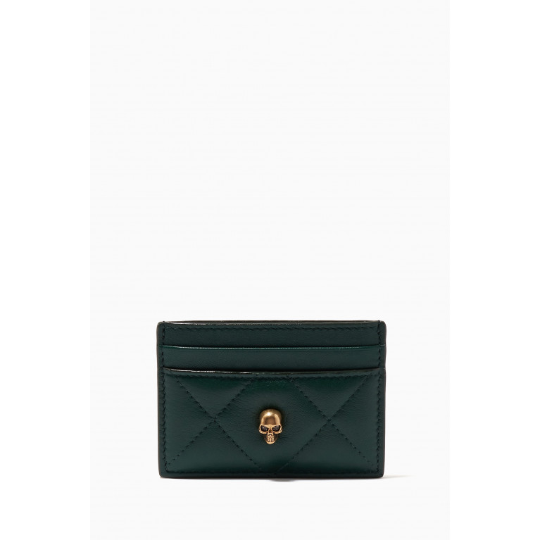 Alexander McQueen - Skull Card Holder in Quilted Leather