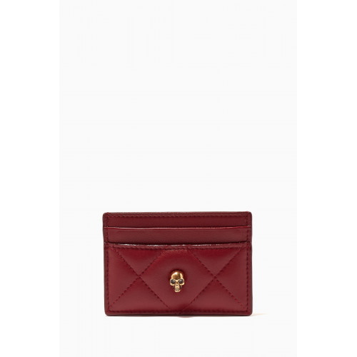 Alexander McQueen - Skull Card Holder in Quilted Leather