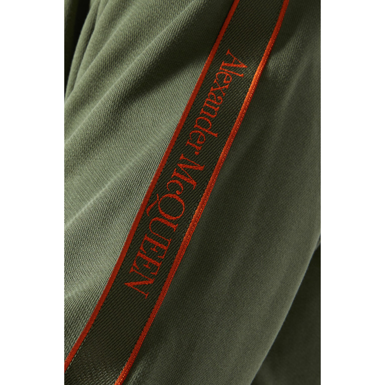 Alexander McQueen - Selvedge Logo Tape Zip Hoodie in Cotton Jersey