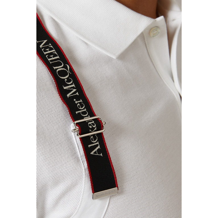Alexander McQueen - Selvedge Logo Tape Polo in Cotton Piqué