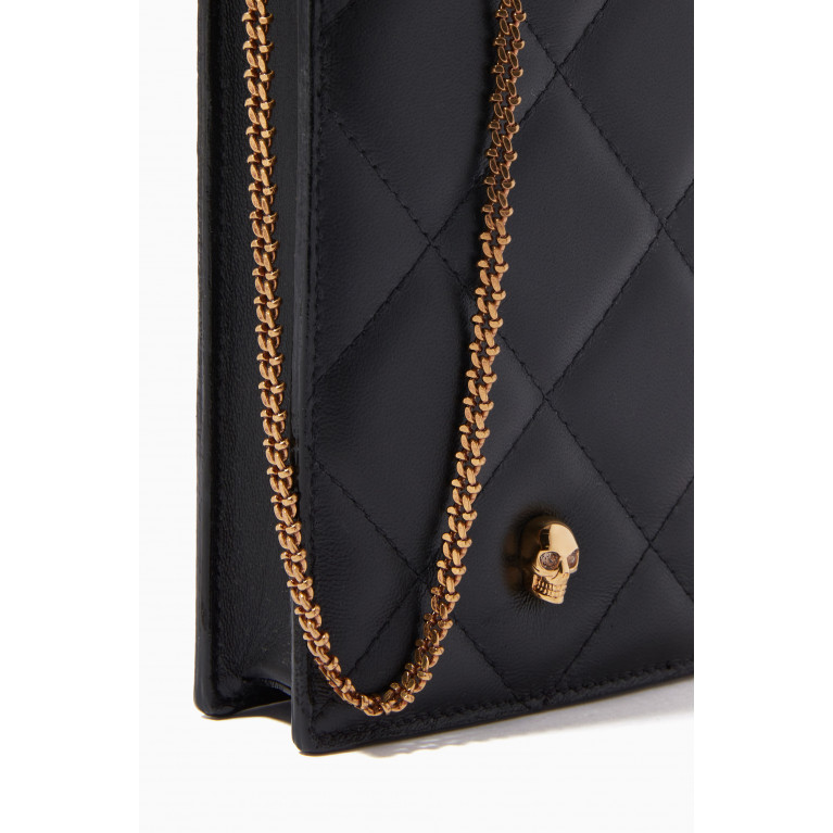 Alexander McQueen - Skull Phone Case on Chain in Leather