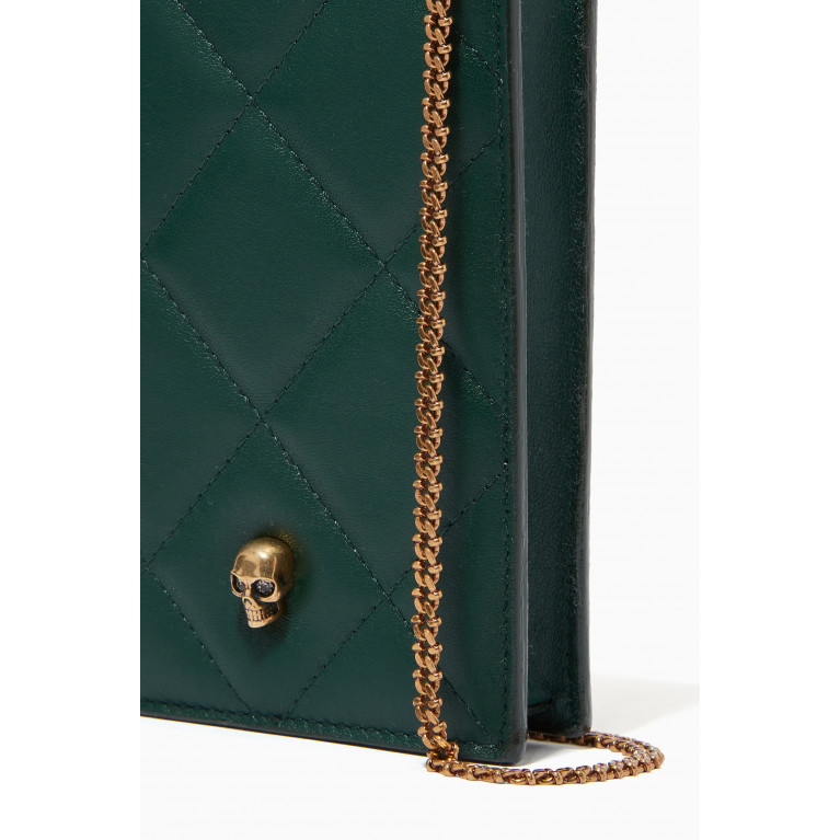 Alexander McQueen - Skull Phone Case on Chain in Leather