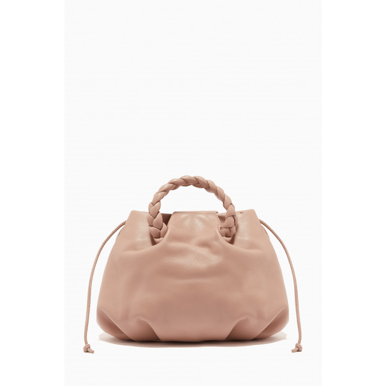 Hereu - Bombon Small Braided Top Handle Bag in Leather