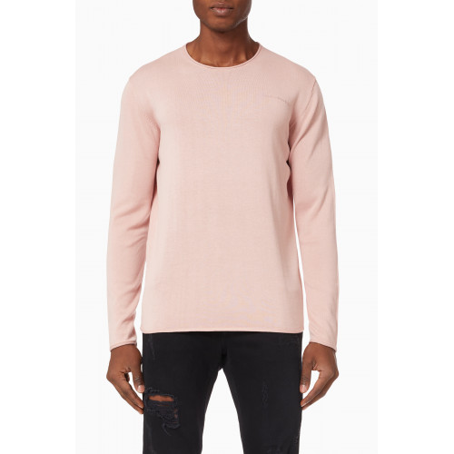 Karl Lagerfeld - Crewneck Sweater in Knit Cotton