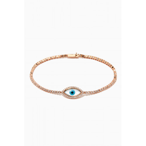 NASS - Evil Eye Tennis Bracelet in 14kt Rose Gold