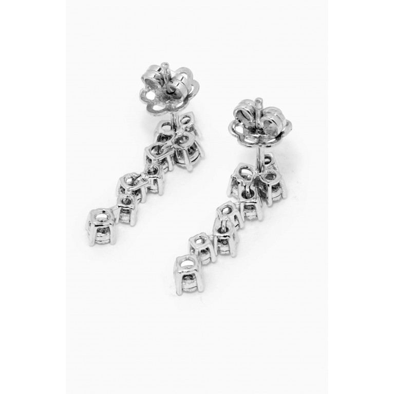 NASS - Crystal Diamond Earrings in 14kt White Gold