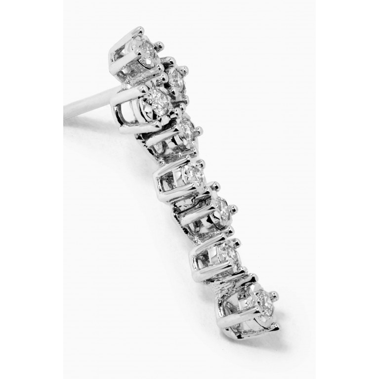 NASS - Crystal Diamond Earrings in 14kt White Gold
