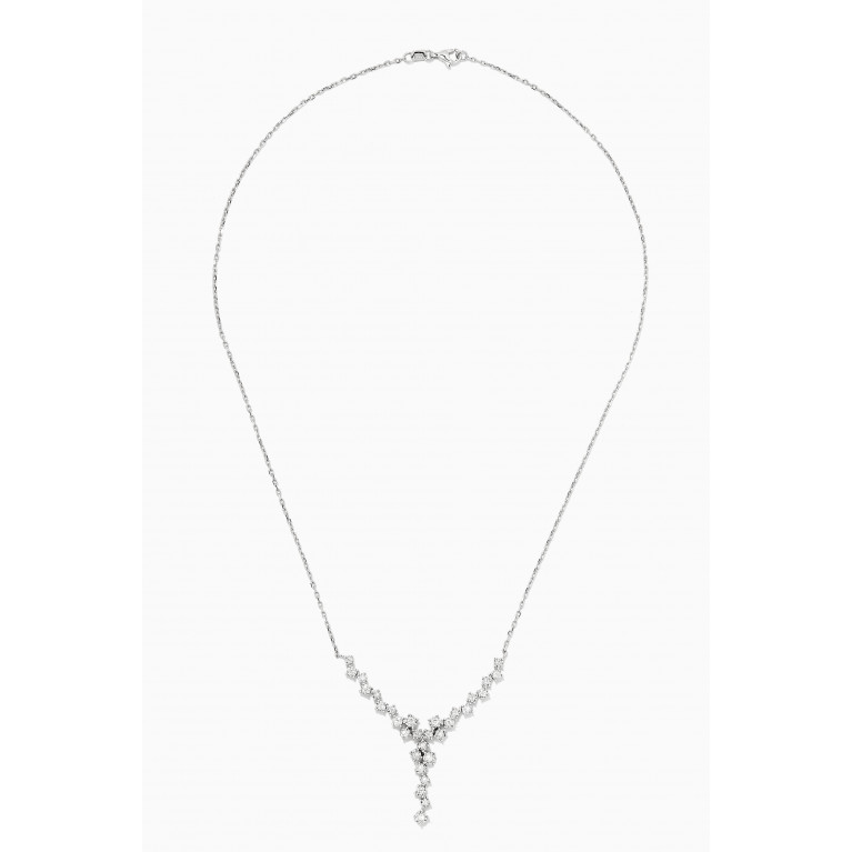 NASS - Crystal Diamond Necklace in 14kt White Gold