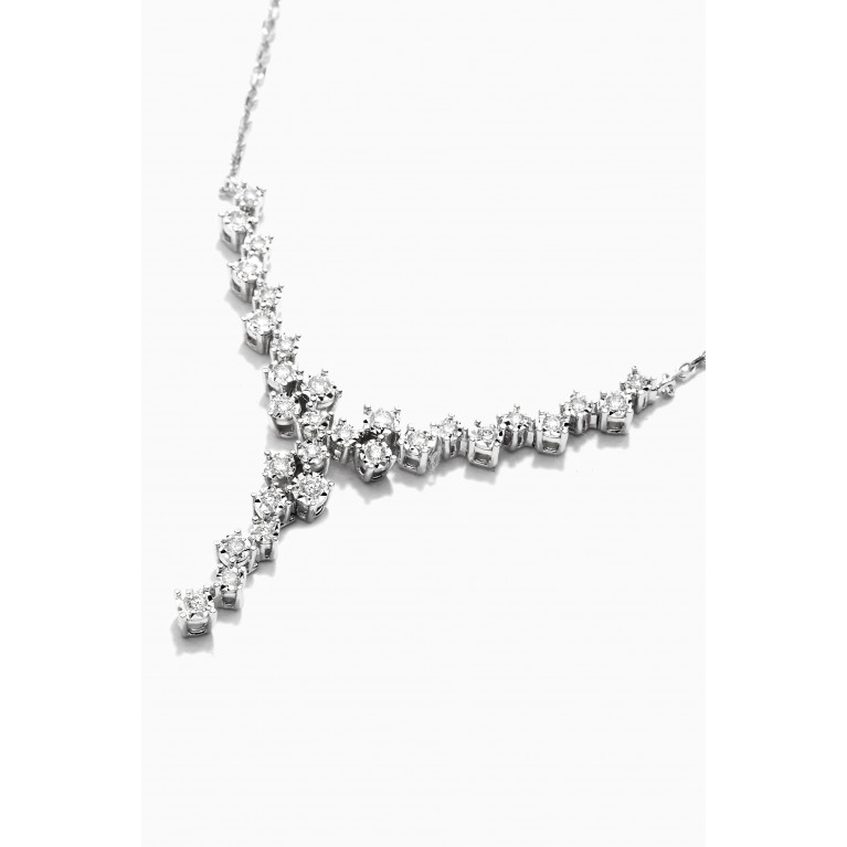 NASS - Crystal Diamond Necklace in 14kt White Gold