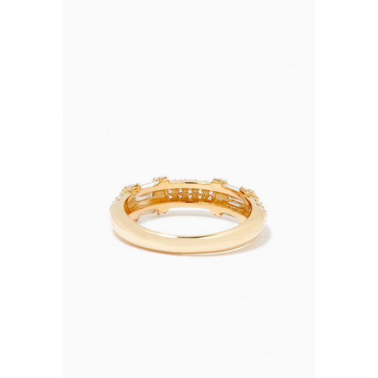 NASS - Half Round Pavé & Channel Set Ring in 14kt Yellow Gold Yellow