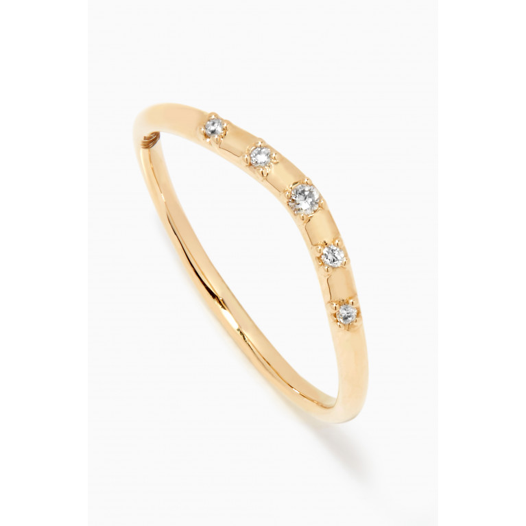 NASS - Curve Diamond Band in 14kt Yellow Gold Yellow