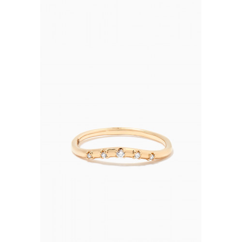 NASS - Curve Diamond Band in 14kt Yellow Gold Yellow