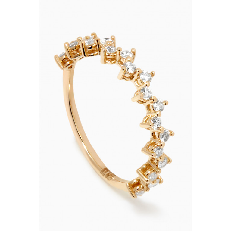 NASS - Diamond Crown Ring in 14kt Yellow Gold Yellow