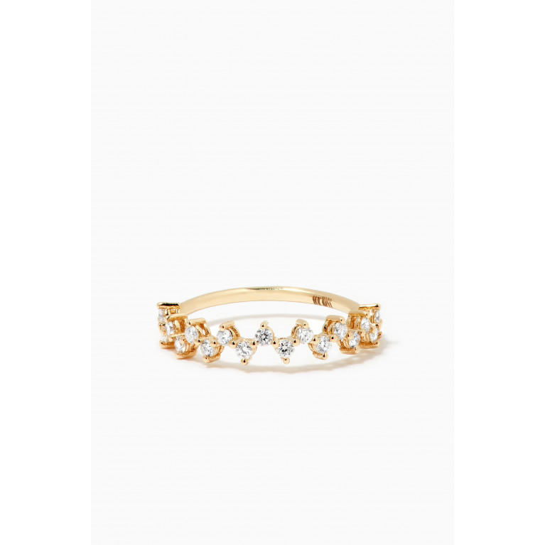 NASS - Diamond Crown Ring in 14kt Yellow Gold Yellow
