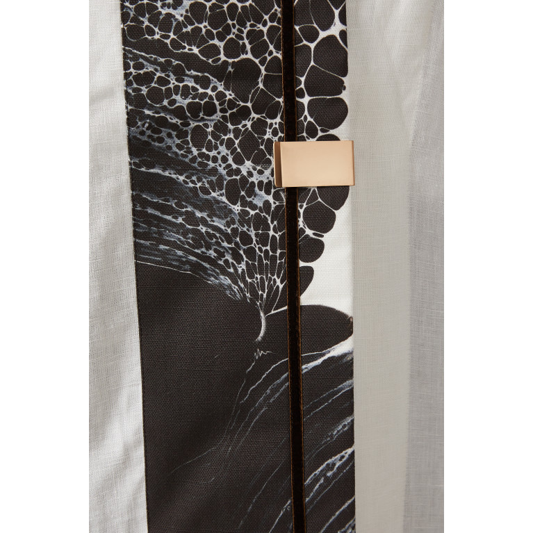 ZAH Design - Art Panel Abaya in Linen