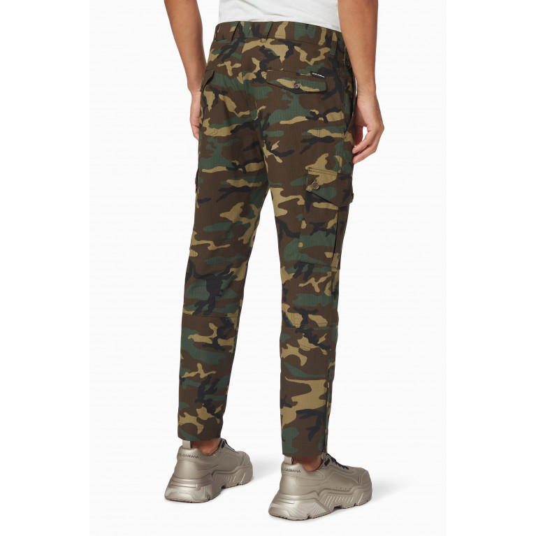 Dolce & Gabbana - Reborn To Live Camo Pants in Cotton
