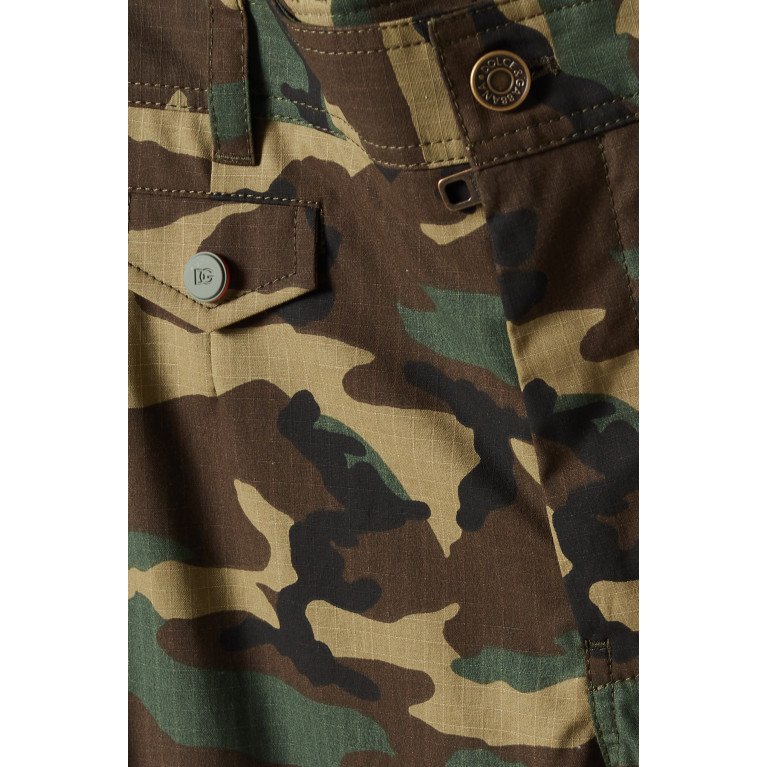 Dolce & Gabbana - Reborn To Live Camo Pants in Cotton