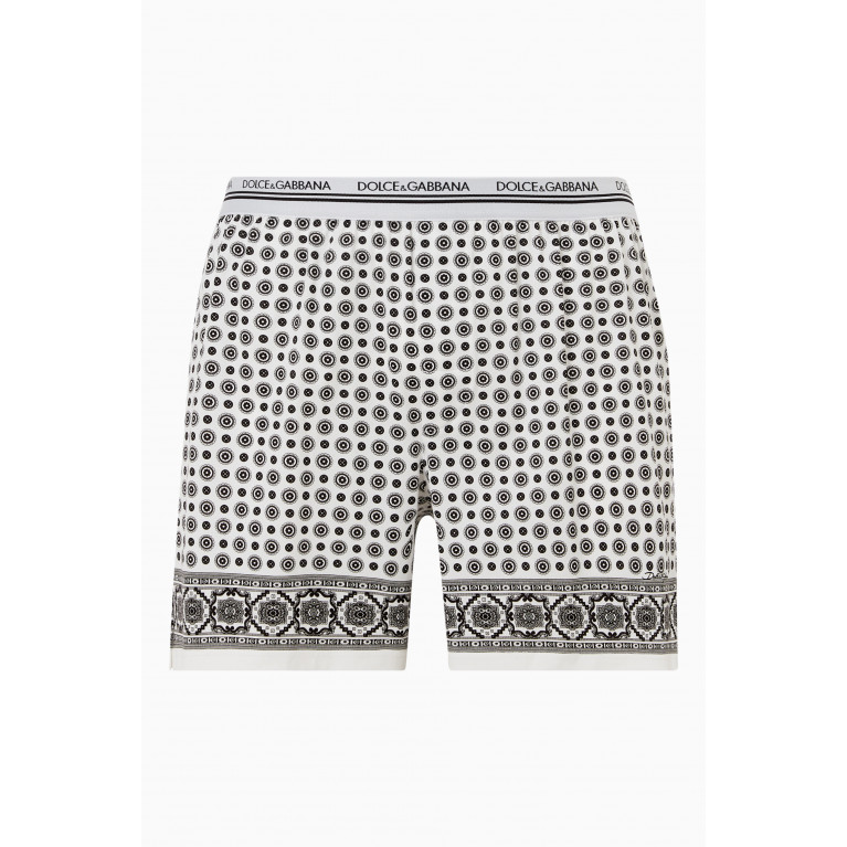 Dolce & Gabbana - DNA Tie Print Shorts in Cotton