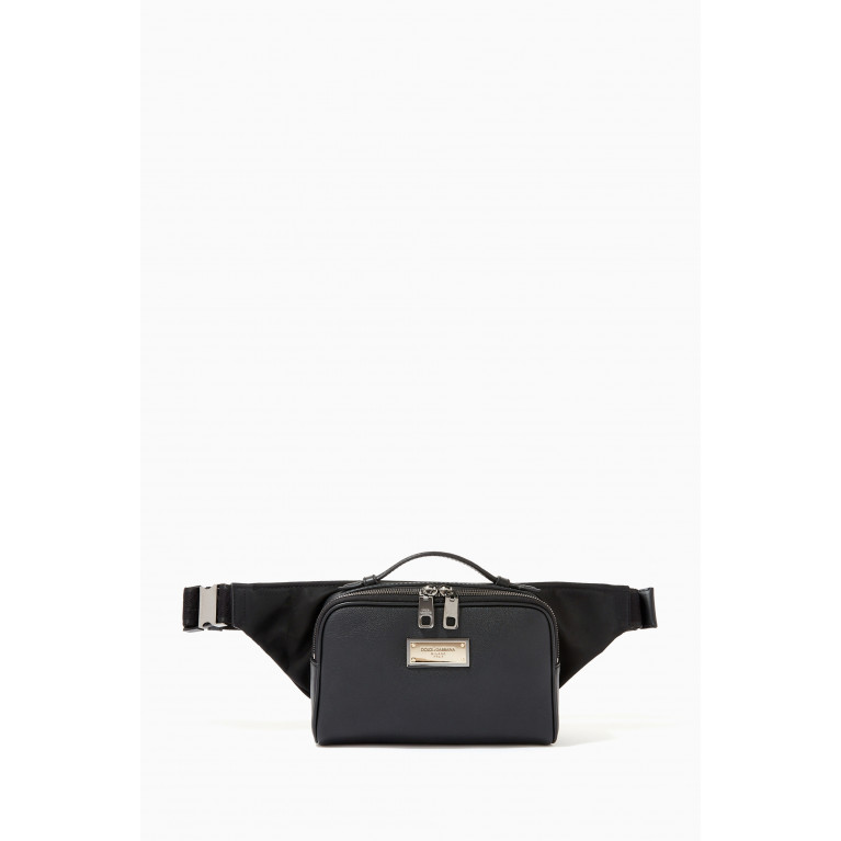 Dolce & Gabbana - Belt Bag in Grainy Leather & Nylon