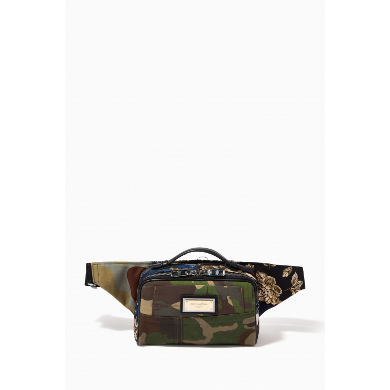 Dolce & Gabbana - Belt Bag in Camouflage Patchwork Fabric