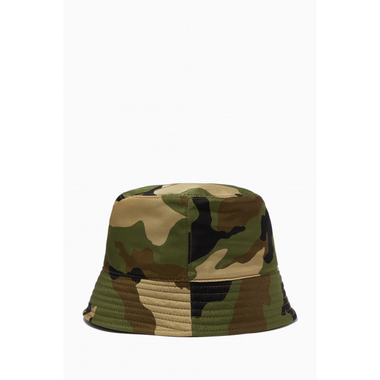 Dolce & Gabbana - DG Plaque Bucket Hat in Camouflage Cotton