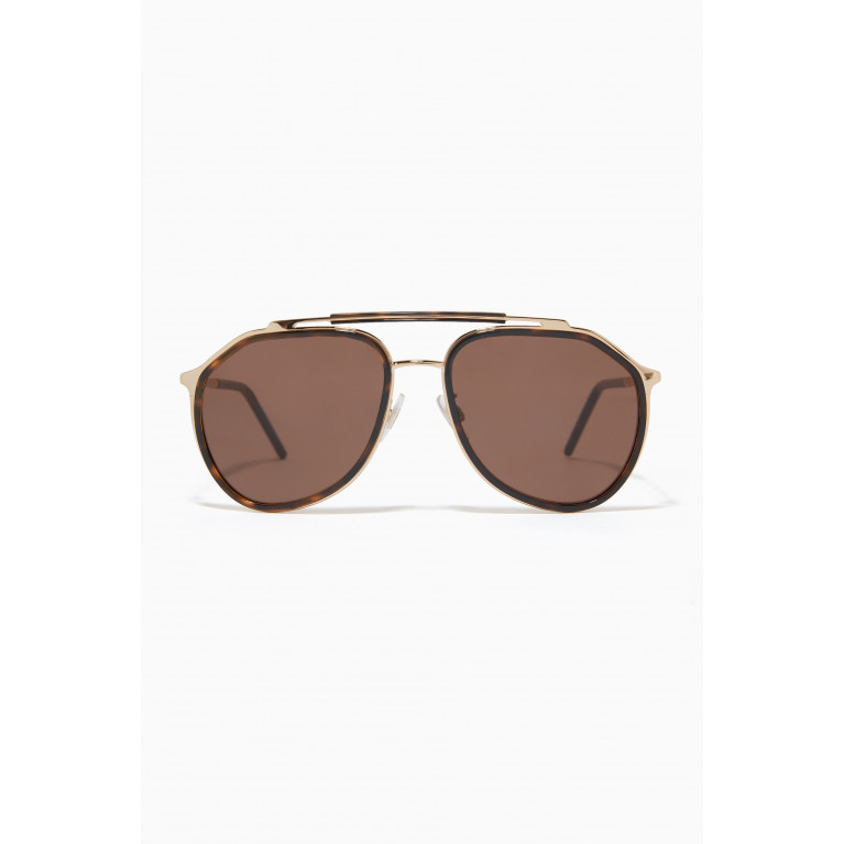 Dolce & Gabbana - Aviator Sunglasses in Acetate & Metal