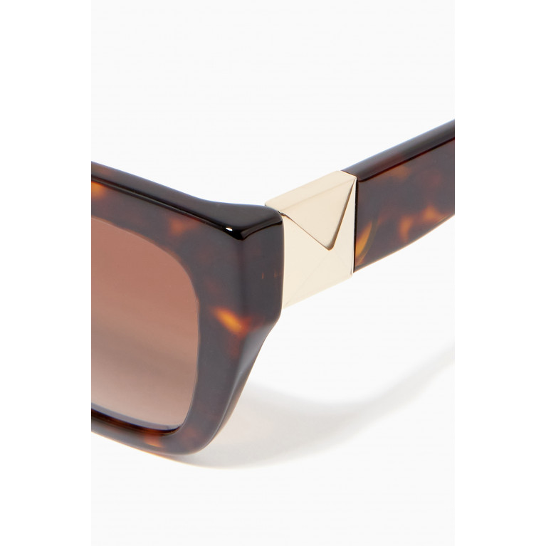 Valentino - Valentino Rockstud Square Sunglasses in Acetate
