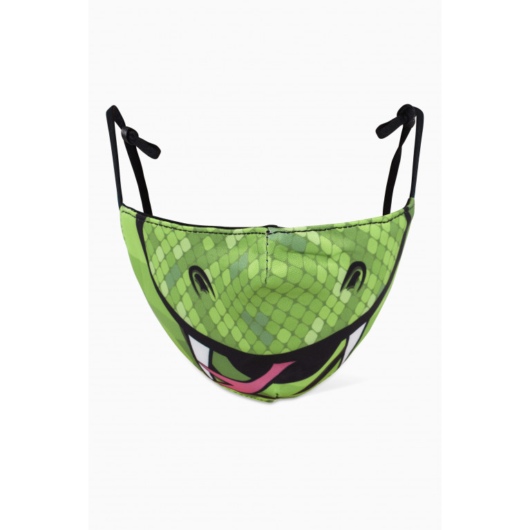OMG Accessories - Snake Face Green Face Mask