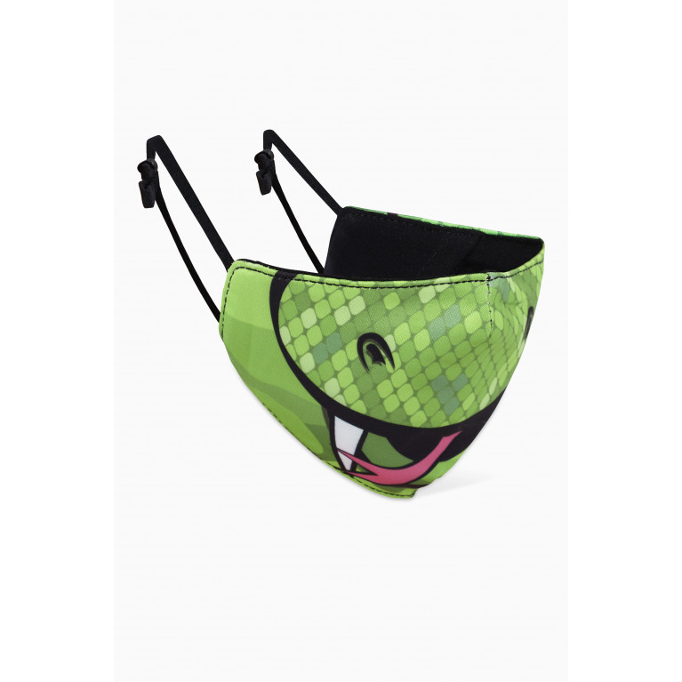 OMG Accessories - Snake Face Green Face Mask