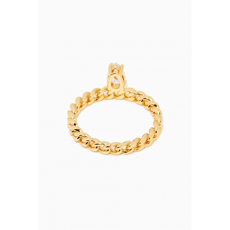 Luv Aj - Bianca Stone Ring in 18kt Gold Plating Gold