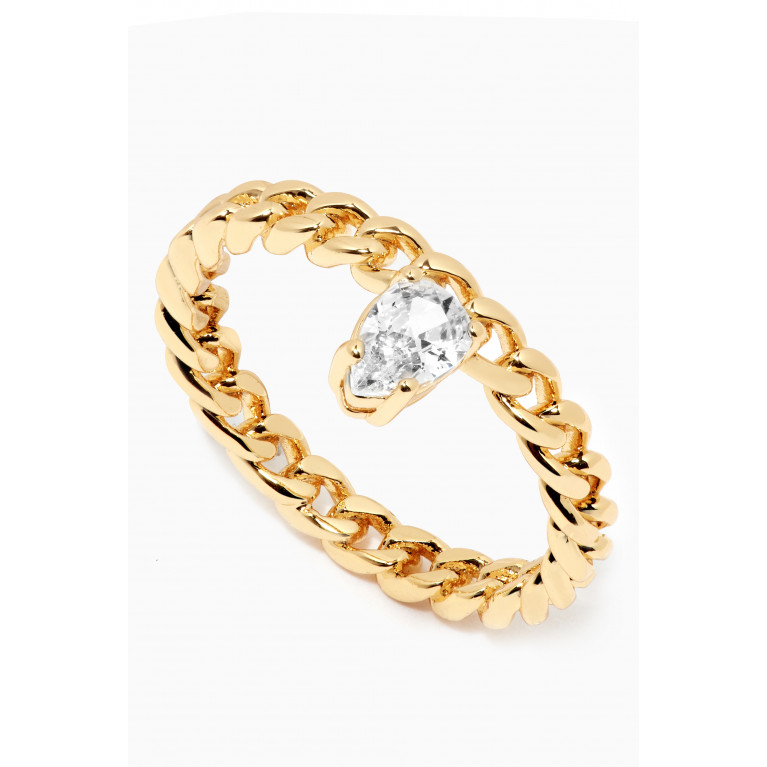 Luv Aj - Bianca Stone Ring in 18kt Gold Plating Gold