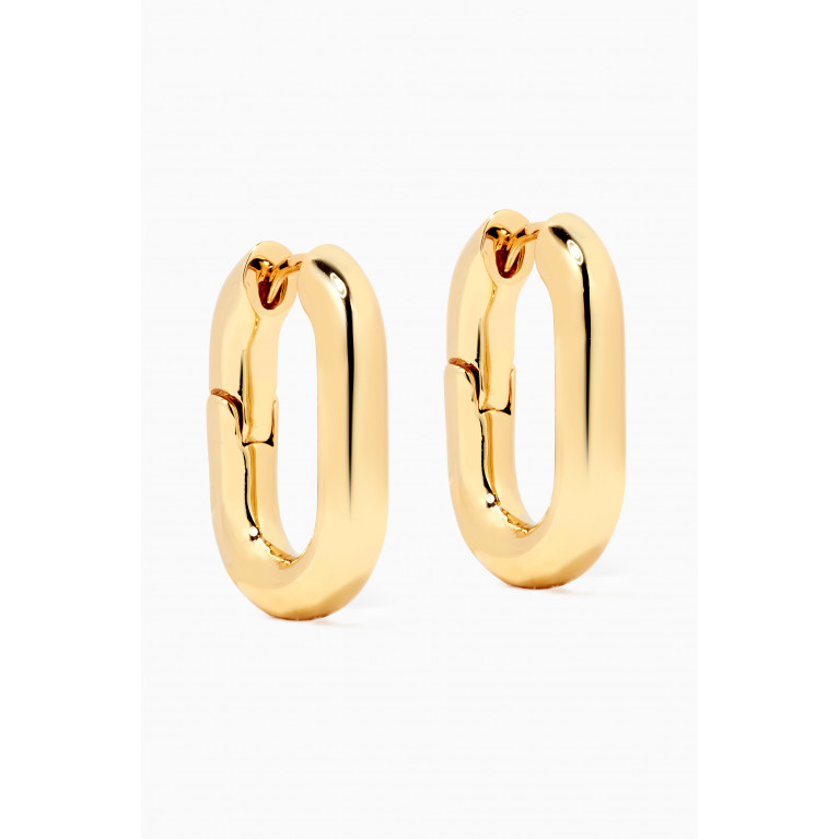 Luv Aj - XL Hoop Earrings in Gold-plated Brass Gold