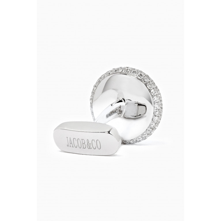 Jacob & Co. - Circular Diamond Cufflinks in 18kt White Gold