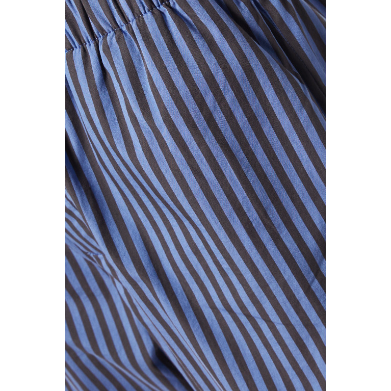 Tekla - Verneuil Stripes Poplin Pyjamas Short in Organic Cotton