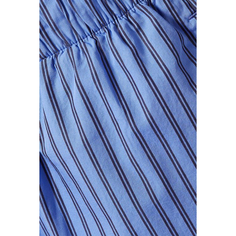 Tekla - Boro Stripes Poplin Pyjama Shorts in Organic Cotton